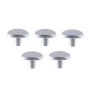 Kit 5 Puxador Beetle Zen Cromado Zp5403.1 Ponto Brilho