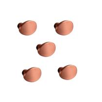 Kit 5 puxador beetle zen vecchio cobre zp5403.648 ponto