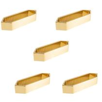 Kit 5 puxador para moveis elemento m 48mm gold dourado brilhante zen zp5454.a00