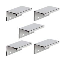 Kit 5 puxador para móveis sottile 32 mm zen cromado sobrepor para mdf 18mm Kit 5 puxador para móveis sottile 32 mm zen cromado sobrepor para mdf 18mm