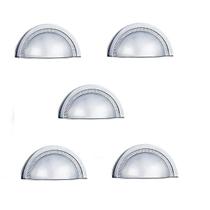 Kit 5 puxador shell 48mm zen cromado zp4319.1 concha
