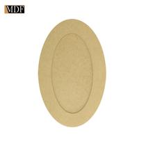 Kit 5 Quadro com Moldura Oval Fundo Removível P 25,5x16,5 Mdf 9mm Madeira