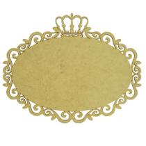 Kit 5 Quadro Oval Moldura Arabesco Com Coroa Laser 30x24,7 Mdf Madeira Kit 5 Quadro Oval Moldura Arabesco Com Coroa Laser 30x24,7 Mdf Madeira