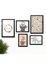 Kit 5 Quadros Cantinho do Café Placas Decorativas Cozinha In Love