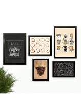 Kit 5 Quadros Cantinho do Café Placas Decorativas Take Coffee Break