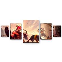 kit 5 quadros decorativos em mdf League of Legends Lee Sin