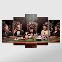 Kit 5 Quadros Decorativos Mafiosos Poker Kit 5 Quadros Decorativos Mafiosos Poker