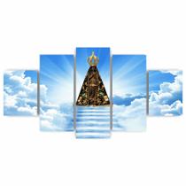 kit 5 Quadros Decorativos Nossa Senhora Aparecida Sala Quarto