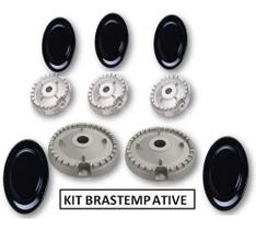 Kit 5 Queimadores 5 Espalhadores Fogão Brastemp Ative Mod