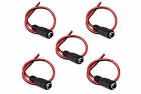 Kit 5 rabicho 20cm p4 femea fio pt vm