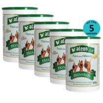 Kit 5 Ração Alcon Club Papa Filhote Pássaros Super Premium 600g