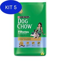 Kit 5 Ração Dog Chow Filhotes Raças Pequenas Frango E Arroz