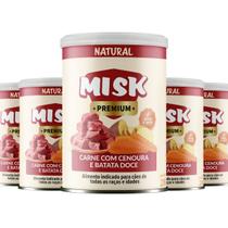 Kit 5 Ração Úmida Natural Misk Carne Com Cenoura Batata Doce Kit 5 Ração Úmida Natural Misk Carne Com Cenoura Batata Doce