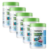 Kit 5 Rações Spirulina Para Peixes Harmony Fish E 30g