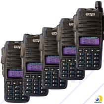 Kit 5 Rádio Comunicador Haiz UV82 VHF UHF FM Homologado