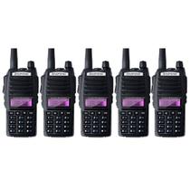 Kit 5 Rádio Ht Comunicador Baofeng Dual Band Uv82 Rádio Fm