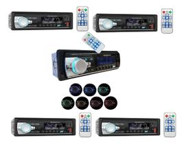 Kit 5 rádios mp3 player 7 cores bluetooth like 521