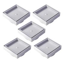 Kit 5 Ralo Oculto Invisível Porcelanato 15x15cm Sifonado Antiodor Branco Kit 5 Ralo Oculto Invisível Porcelanato 15x15cm Sifonado Antiodor Branco