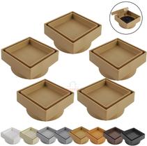 Kit 5 Ralo Oculto Invisível Quadrado 10x10cm Plástico Com Tela Para Banheiro - AMZ