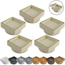 Kit 5 Ralo Oculto Invisível Quadrado 10x10cm Plástico Com Tela Para Banheiro - AMZ