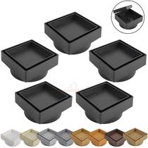 Kit 5 Ralo Oculto Invisível Quadrado 10x10cm Plástico Com Tela Para Banheiro - AMZ Kit 5 Ralo Oculto Invisível Quadrado 10x10cm Plástico Com Tela Para Banheiro - AMZ