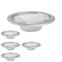 Kit 5 Ralo Pequeno Galvanizado de Aluminio Pia Cozinha banheiro Área de Serviço Kit 5 Ralo Pequeno Galvanizado de Aluminio Pia Cozinha banheiro Área de Serviço