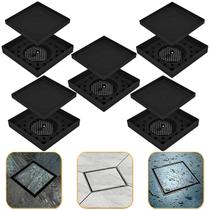 Kit 5 Ralos Oculto Para Banheiro Seca Piso Invisível Anti Odor Inseto Inteligente 10x10_15x15