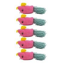 Kit 5 Ratos De Pelúcia Em Cores Vibrantes Brinquedos Para Gato Com Catnip