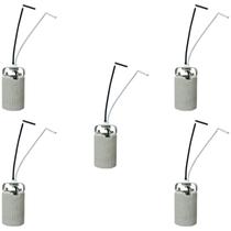 Kit 5 receptaculo bocal soquete e14 para lampada porcelana Kit 5 receptaculo bocal soquete e14 para lampada porcelana