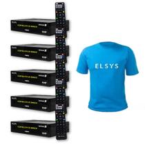 Kit 5 receptores tv via satelite sathd satmax 5 etrs70