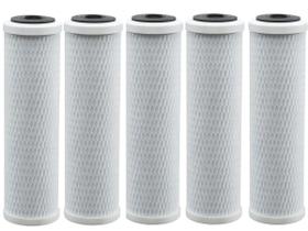 Kit 5 Refil Carbon Block 10X2.1/2 1 Micra Carvão Ativado