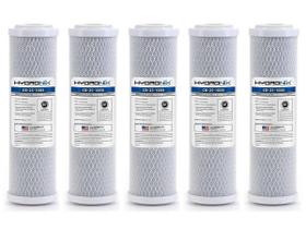 Kit 5 Refil Carbon Block Hydronix 10X2.1/2 5 Micras Carvão