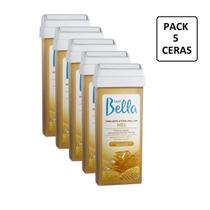 Kit 5 Refil Cera Roll-On 100G Depilação Depil Bella Cera Mel