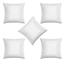 Kit 5 refil enchimento almofada de fibra siliconada 40x40 cm