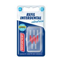 Kit 5 Refil Interdental para Aparelho Cilindrica Fina 0,5mm Próteses Implantes Dentalclean