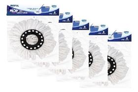 Kit 5 Refil Mop Giratório Microfibra Alta Absorção 13 Litros Kit 5 Refil Mop Giratório Microfibra Alta Absorção 13 Litros