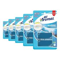 Kit 5 Refil para Bloco Sanitário Marine 56g Mil Aromas