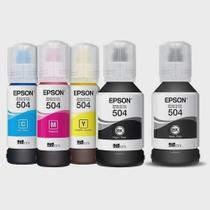 KIT 5 REFIL TINTA lacrada ORIGINAL PARA T504 L4150 L4160 L6161 L6171 L6191 L4260 L14150.