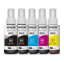 KIT 5 REFIL TINTA ORIGINAL COMPATIVEL PARA T664 L110 L200 L365 L495 e mais... BMCY