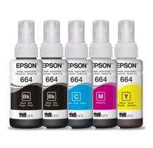 KIT 5 REFIL TINTA ORIGINAL COMPATIVEL PARA T664 L110 L200 L365 L495 e mais... BMCY KIT 5 REFIL TINTA ORIGINAL COMPATIVEL PARA T664 L110 L200 L365 L495 e mais... BMCY