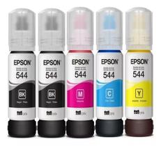 Kit 5 Refil Tinta Para T544 L3110 L3150 L3250 B Y C M cores Kit 5 Refil Tinta Para T544 L3110 L3150 L3250 B Y C M cores