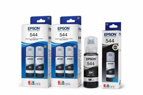 Kit 5 Refil Tinta Para T544 L3110 L3150 L3250 Preto Kit 5 Refil Tinta Para T544 L3110 L3150 L3250 Preto