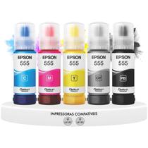 Kit 5 Refis De Tinta Epson T555 Fotográfica L8160 L8180 Kit 5 Refis De Tinta Epson T555 Fotográfica L8160 L8180