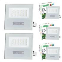 Kit 5 Refletor Holofote Taschibra Led Tr Slim 20w Verde Prova Da água Ip65 Branco Bivolt Kit 5 Refletor Holofote Taschibra Led Tr Slim 20w Verde Prova Da água Ip65 Branco Bivolt