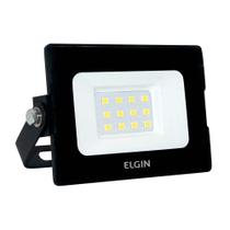 Kit 5 Refletor Led 10w Holofote Ip65 Branco Frio 6500k Bivolt Elgin