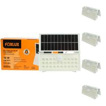 Kit 5 Refletor Led 12W 6500k Solar com Sensor Foxlux