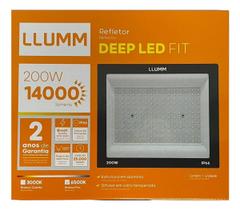 Kit 5 Refletor Led 200w 6500K Branco Frio Deep Led Fit Bivolt Llum Bronzearte