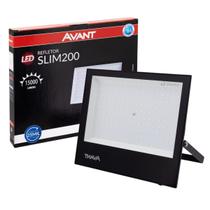 Kit 5 Refletor Led 200w Holofote Externo Ip65 Slim Luz Fria 6500k Avant