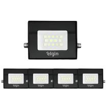 Kit 5 Refletor Led 30w Holofote Ip65 Branco Frio 6500k Bivolt Elgin Kit 5 Refletor Led 30w Holofote Ip65 Branco Frio 6500k Bivolt Elgin