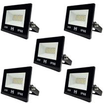 Kit 5 Refletor Led 30w Smd Bivolt 6500k Fachada Pavilhão Ip66 Mx-0316 Kit 5 Refletor Led 30w Smd Bivolt 6500k Fachada Pavilhão Ip66 Mx-0316